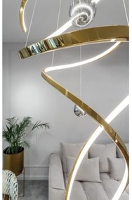 Lustră LED dimabilă pe cablu MAXLIGHT P0483D RITZ LED/100W/230V d. 60 cm CRI 90 alamă