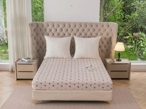 Cearsaf din microfibra SOFHEARTS crem 90x200 cm