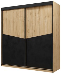 Dulap de haine Avain 200 (stejar + negru). 1087296