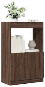 vidaXL Dulap înalt, stejar maro, 63x33x100 cm, lemn prelucrat