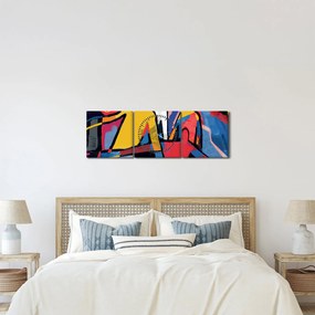Tablou - Abstract bărbați (cu ceas) (90x30 cm)