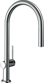 Baterie bucatarie cu dus extractibil si sBox, Hansgrohe Talis M54, crom, 72803000