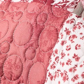 decoDoma Cuvertură de pat VINTAGE ROSE bordo pat dublu