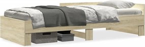 vidaXL Cadru pat fără saltea stejar sonoma 100x200 cm lemn prelucrat
