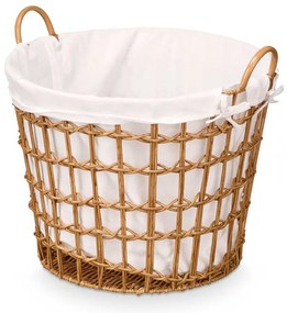 Coș de rufe țesut cu mânere, 44 x 43 x 50 cm