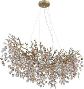 Globo 64138H3G - Lustră suspendată pe cablu QUEENA 10xE14/40W/230V, auriu