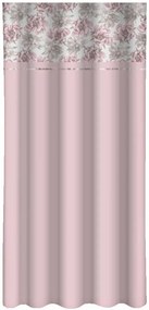 Draperie decorativă roz cu imprimare de bujori roz Lățime: 160 cm | Lungime: 250 cm