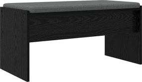 vidaXL Bancă pentru hol cu pernă Stejar Negru 83 x 38 x 40 cm