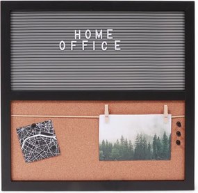 Panou HOME OFFICE din pluta cu litere 40x40 cm, negru