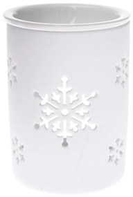 Aroma-lampă din ceramică Snowlet albă,8,5 x 11,5 cm
