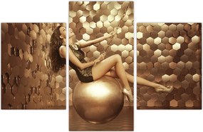 Tablou - Femeia în încăperea de aur (90x60 cm)