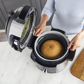Resigilat: Multicooker Ninja Foodi MAX OL650EU, 1460W, 7,5 l, 12in1, SmartLid, Strat antiaderent, Multifunctional, Inox/negru