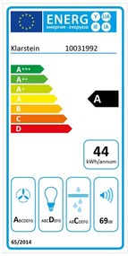 Montblanc, hotă cu recirculare, 610 m³/h, 165 W, 2x1,5W, cu filtru activ de carbon negru