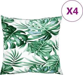vidaXL Perne de canapea, 4 buc., model frunze, 50x50 cm, textil