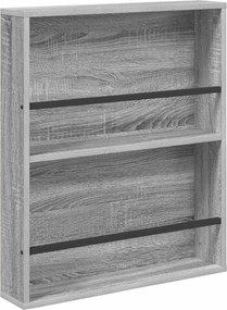 vidaXL Raft pentru reviste Gri Sonoma 60 x 12 x 70 cm Lemn compozit