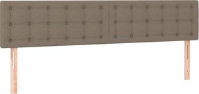 vidaXL Tăblii de pat, gri taupe, 180x5x78/88 cm, textil