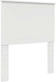 vidaXL Tăblie cap cu headboard Alb Lucios 80 cm Lemn compozit