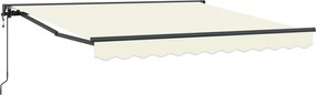 vidaXL Cadru de copertină Crem 300 x 250 cm Poliester cu Acoperire PU