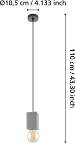 Eglo 43597 - Pendul PRESTWICK pe cablu 1xE27/40W/230V