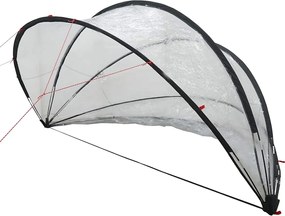 vidaXL Dom pentru piscină Manual Transparent 336 x 322 x 160 cm PVC