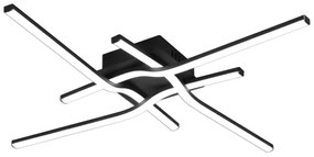 Plafonieră LED STRIPES 38W/230V, negru - Brilagi