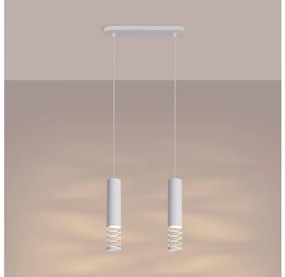 Lustră pe cablu Sollux SL.1687 LAMI 2xGU10/10W/230V alb