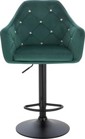 HR830CW Scaun Catifea Verde cu Bază Neagră