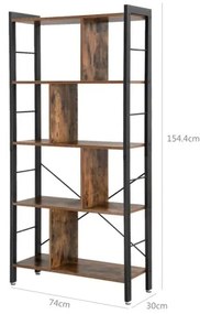 Bibliotecă NAVARO maro/negru