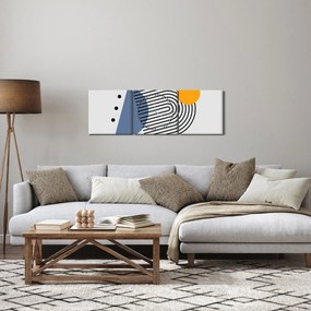 Tablou - Abstracție minimalistă N⁰2 (cu ceas) (90x30 cm)
