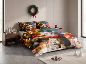 Lenjerie de pat 3D din bumbac HOLLY PAWS colorata + fata de perna 40x50 cm gratis Dimensiune lenjerie de pat: 70 x 90 cm | 140 x 200 cm