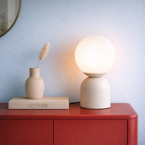 Lampă de masă Hotel Chic bej cu sticlă opală - Pallon Trend