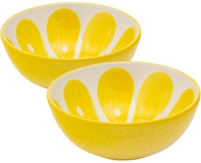 Altom Set de boluri ceramice Tropicana lămâie 12,5cm, 2 buc.