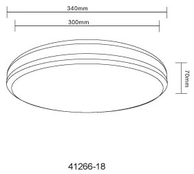 Globo 41266-18 - Plafonieră LED RGBW BETHA, 18W, 230V, dimabil + DO