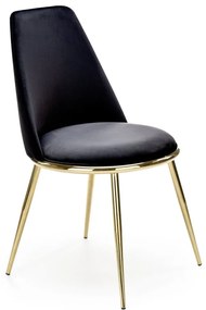 Scaun tapitat K460 – Negru/Gold