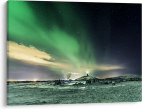 Tablou cu Aurora Borealis (70x50 cm)