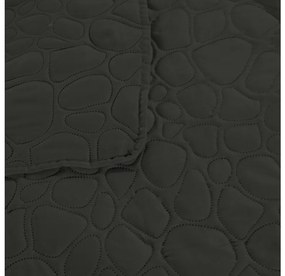 Cuvertura de pat gri inchis cu model STONE Dimensiune: 200 x 220 cm