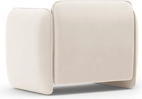 Fotoliu crem cu tapițerie din catifea Georgia – Micadoni