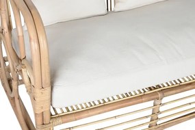 Canapea de exterior, 4 locuri, din bumbac si rattan, Luma