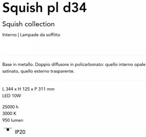 Plafoniera LED Squish pl d34