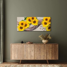 Tablou - Flori strălucitoare de floare soarelui (120x50 cm)