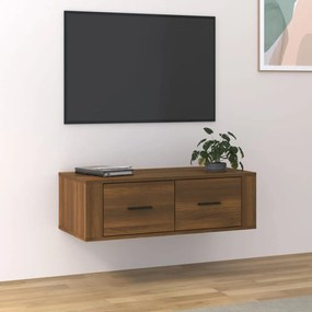 vidaXL Dulap TV suspendat, stejar maro, 80x36x25 cm, lemn prelucrat