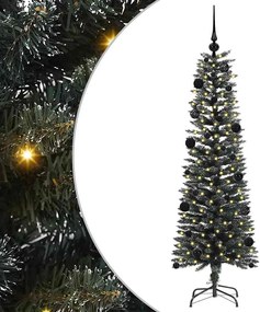 vidaXL Brad de Crăciun artificial Verde 150 cm PVC și Plastic și Oțel