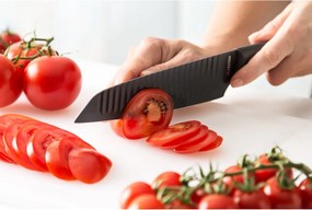 Klarstein KISSAKI SET DE CUTITE FORMAT DIN 7 PIESE, STATIV MAGNETIC, ACOPERIRE NON STICK, LAME ONDULATE, NEGRU