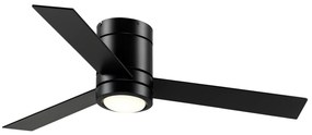 HOMCOM Ventilator de tavan 2 în 1 cu lumina LED 3 viteze silentios - telecomandă - diametru 112 cm, negru | Aosom Romania