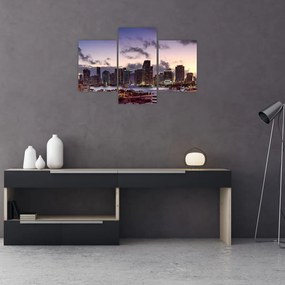 Tablou cu - metropolă cu zgârăie nori (90x60 cm)