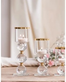 Set de 3 sfeșnice aurii