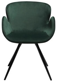 Scaun de sufragerie verde cu cotiere tapițat Gaia – DAN-FORM Denmark