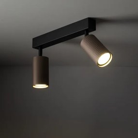 Spot TUNE 2xGU10/10W/230V negru/maro