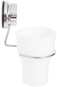 Suport pentru periuța de dinți argintiu autoadeziv din metal Bestlock Bath – Compactor