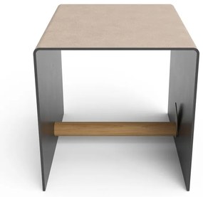 Cutie de depozitare neagră-gri din metal și din piele ecologică decorativă 32x38x31 cm Bull – LIND DNA